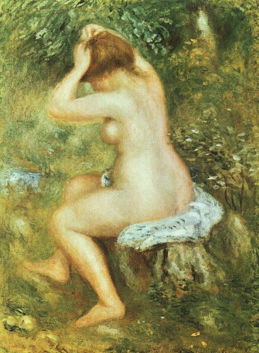 Pierre Renoir Baigneuse se Coiffant china oil painting image
